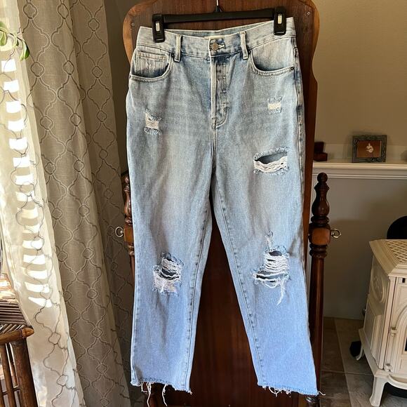 Pacsun distressed hi rise size 27 mom jeans - Picture 1 of 9